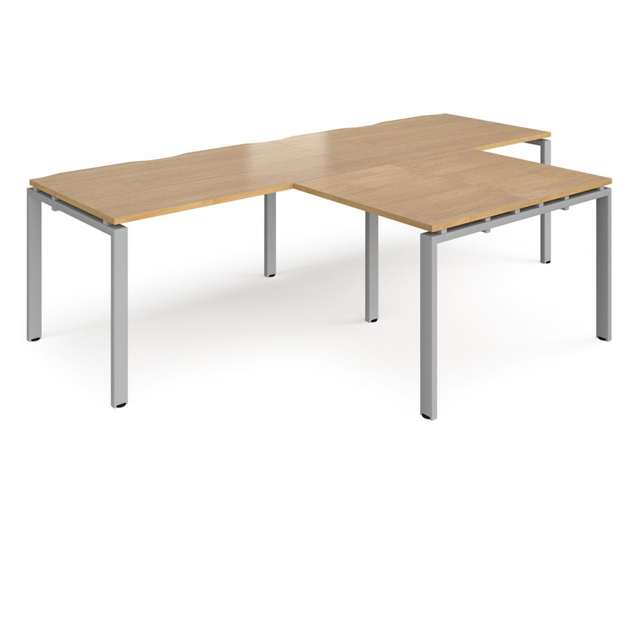 Adapt 2 Person  L Shape Desks with Return Unit